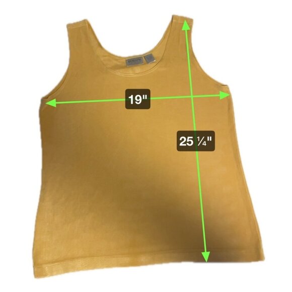 Chico's Travelers Light Yellow Scoop Neck Sleeveless Tank Top Sz XL - Picture 5 of 6